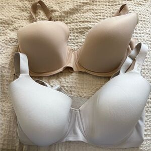 Aerie Smoothez Cream and Tan Bras